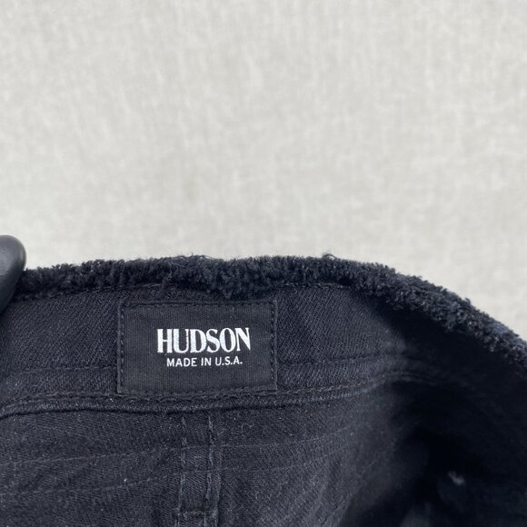 Hudson Jeans Short 25 Rebel Cut Off Button Fly Zipper Raw Hem Denim - Picture 4 of 13